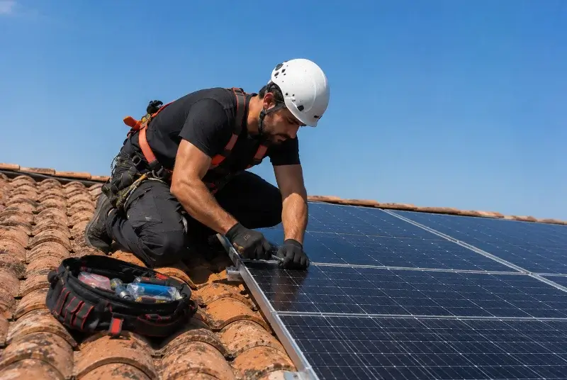 Maintenance et monitoring de panneaux solaires à Brach
